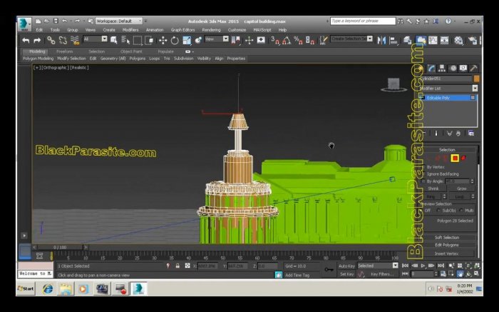 Моделирование здания Капитолия США в 3ds Max