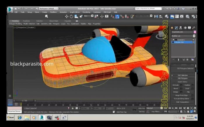 Моделирование Лендспидера Скайуокера в 3ds Max