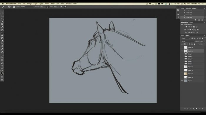 Как рисовать лошадей в Photoshop?