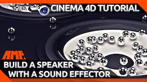 Колонки с Sound Effector в Cinema 4D