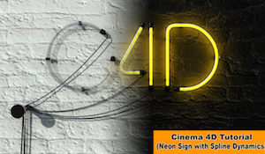 Неоновая вывеска в Cinema 4D