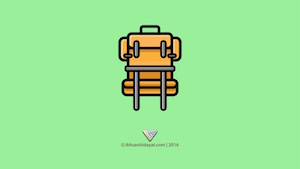 Иконка рюкзака в Illustrator