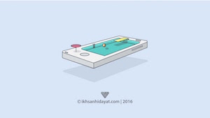 Мобильный бассейн в Иллюстраторе