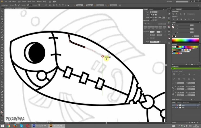 Рисуем роботизированную рыбу в Illustrator