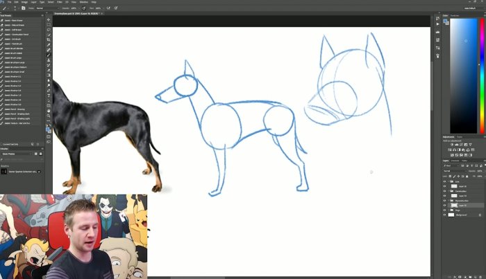 Рисуем мультяшных собак!