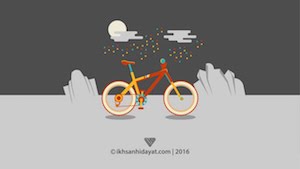 Векторный велосипед в Illustrator