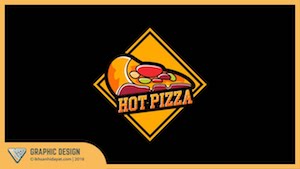 Лого с пиццей в Illustrator