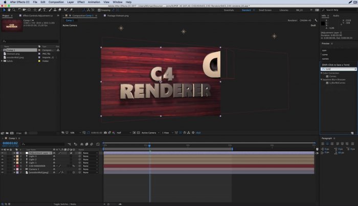Создание 3D текста в After Effects CC 2017 (При помощи нового 3D рендерера)
