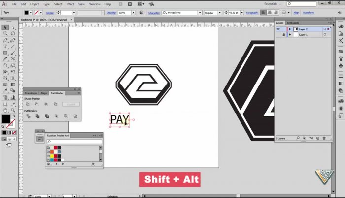 Рисуем логотип Pay Century в Illustrator
