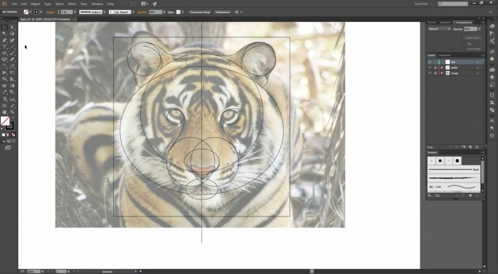 Иконка тигра в Photoshop