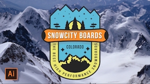 Логотип на тему сноубордов в Illustrator