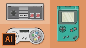 Игровые контроллеры и приставки в Illustrator