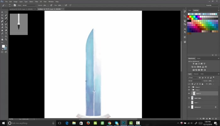 Рисуем меч в Photoshop