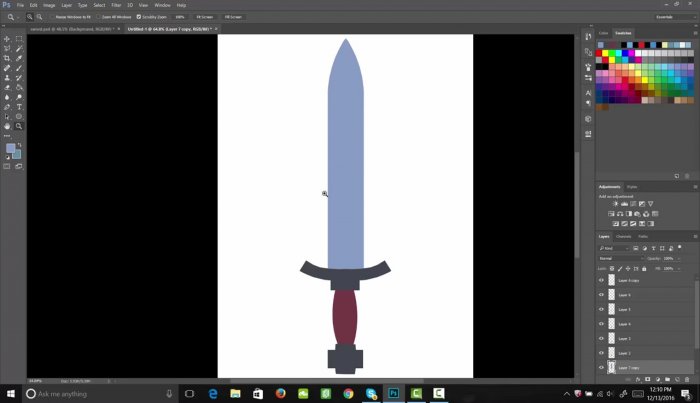Рисуем меч в Photoshop