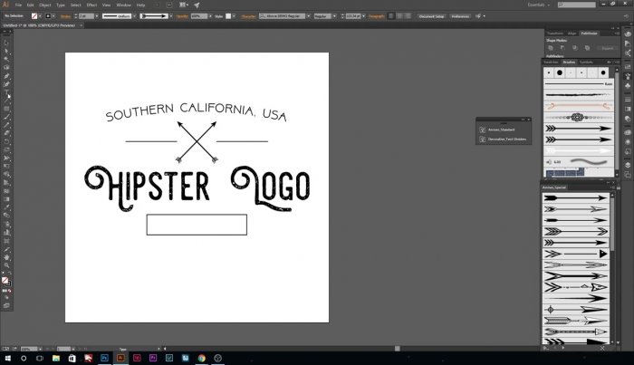 Хипстерский логотип в Photoshop и Illustrator