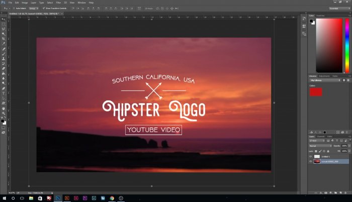 Хипстерский логотип в Photoshop и Illustrator