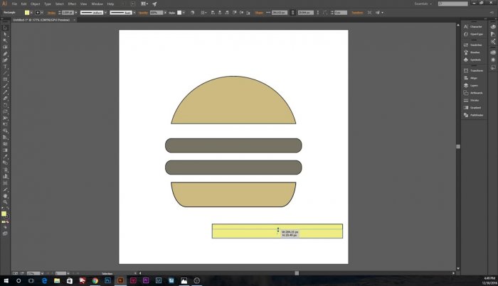 Иконка бургера в Illustrator