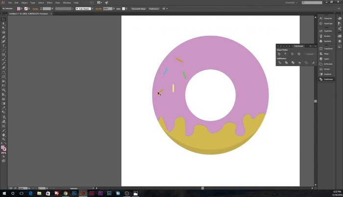 Логотип Donut в Иллюстраторе