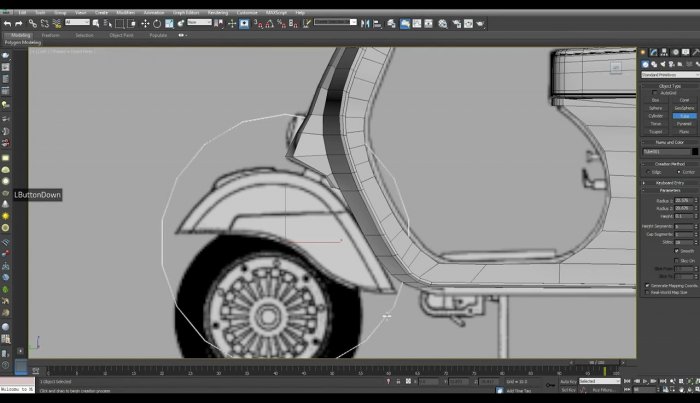 Моделирование мотороллера в 3ds Max