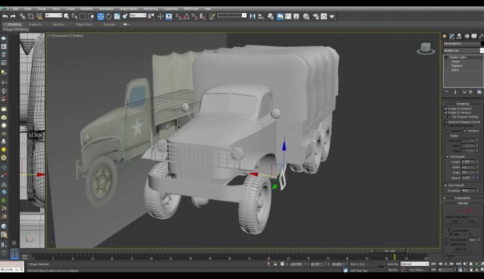 Моделирование военного грузовика в 3ds Max