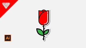 Логотип в виде розы в Illustrator