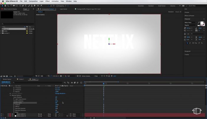 Логотип Netflix в After Effects CC