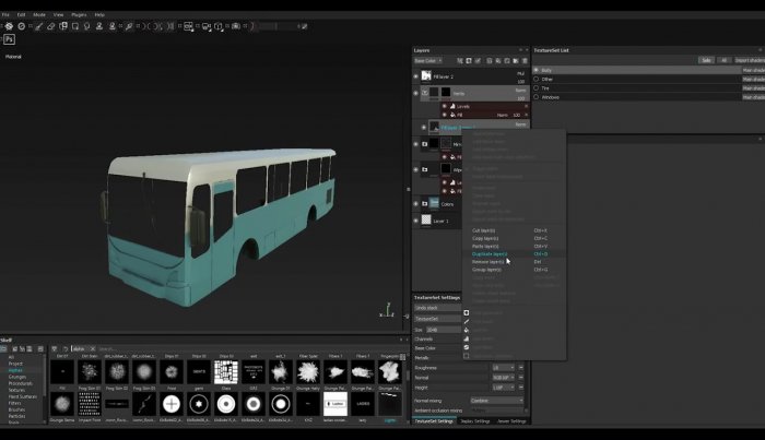 Текстурирование автобуса в 3ds Max и Substance painter