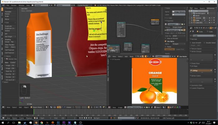 Дизайн упаковки в Photoshop и Blender