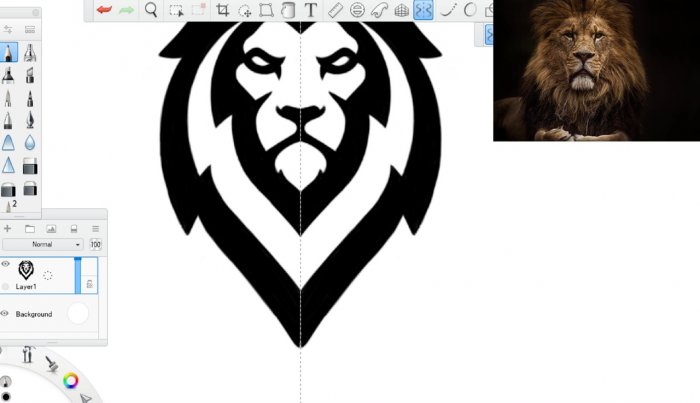 Логотип со львом в Illustrator