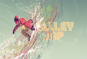 High Flying Snowboard Illustration