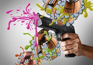 Splattered Vector and Photography Mash Up