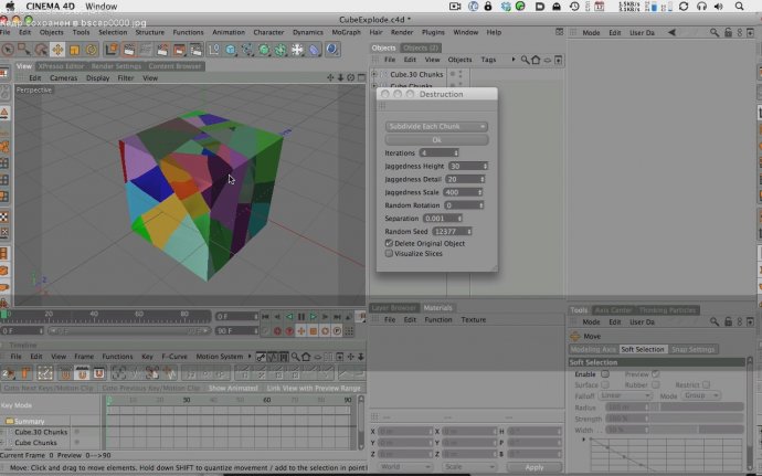 Shattering an Object with Destruction and Mograph 2