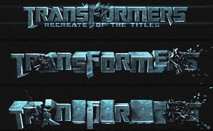 Transformers Titles в Cinema 4D