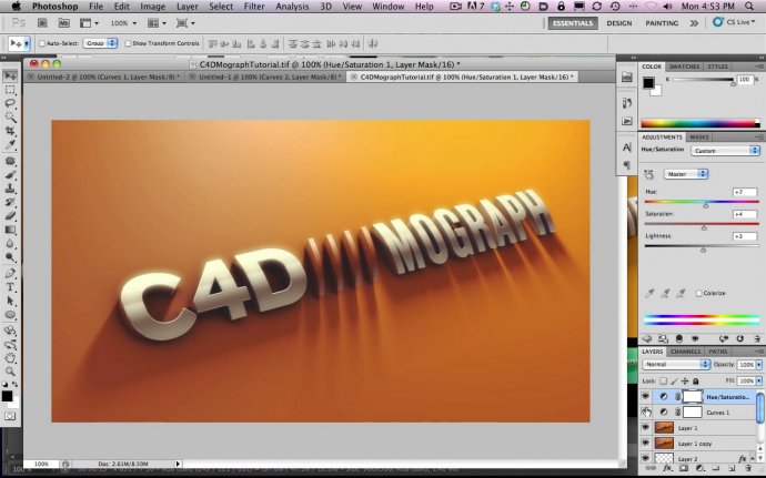 How To Make A Metal Logo Type in Cinema 4D and Photoshop