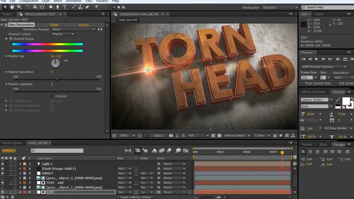 Cinema 4d + After Effects: Movie Logo