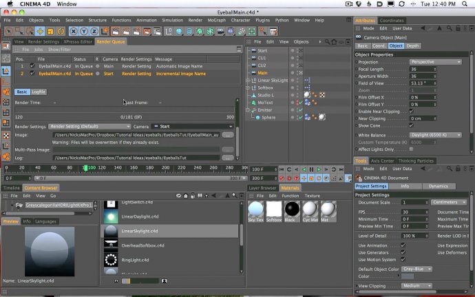 How To Use Dynamics, Particle Emitters, and Different Camera Angles in Cinema 4D