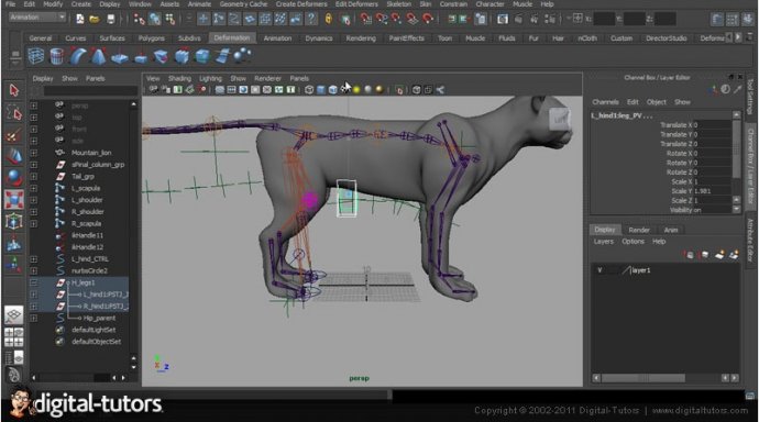 Digital tutors - Creative Development: Enhanced IK Animal Rigging with Farley Chery [2011, ENG]
