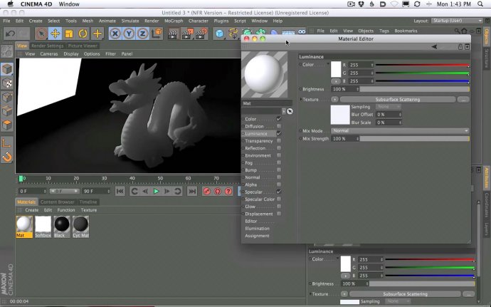 How to Setup And Use Sub Surface Scattering in Cinema 4D R13
