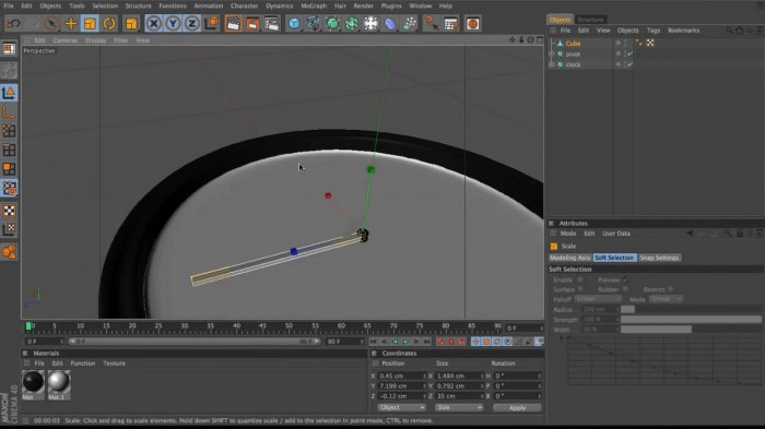 Modeling and Animating An Xpresso Driven Clock In Cinema 4D
