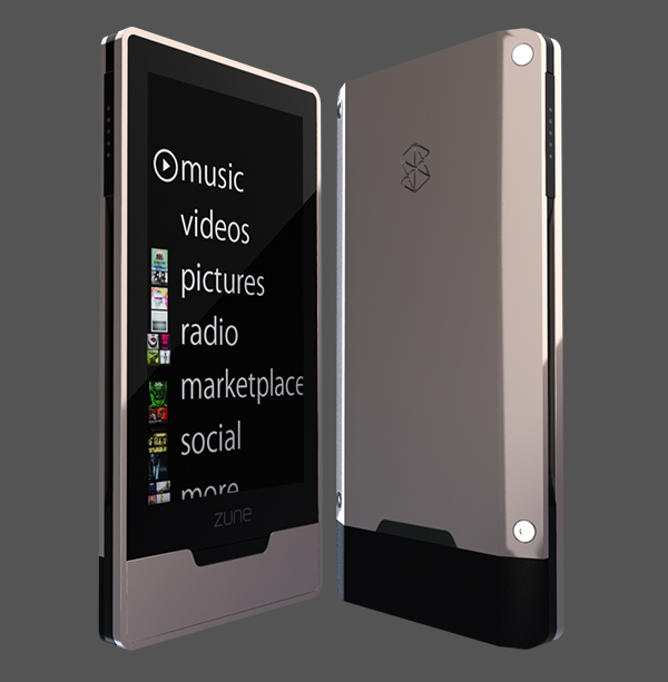 Detailed Zune HD MP3 Player in Cinema 4D