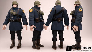 Бесплатная 3D модель солдата из Team Fortress 2
