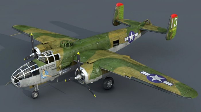 Моделинг самолёта  бомбардировщика - B-25 Mitchell  - [Видео урок по Cinema 4D]