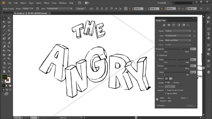 Видео уроки по созданию лого для компании The Angry Taco