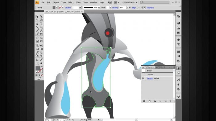 Создаем векторного персонажа (робота) по скетчу в Illustrator