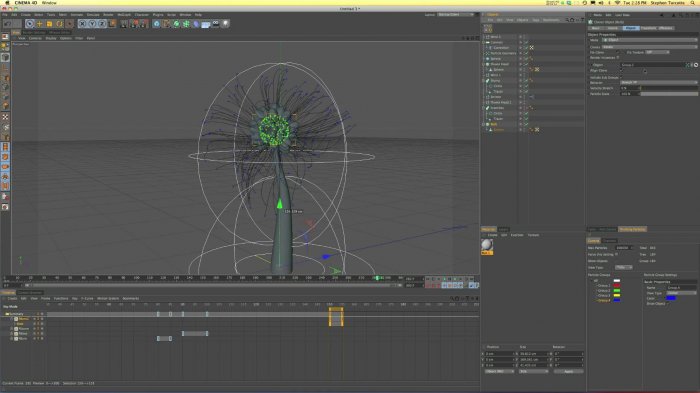 Урок по анимации органических форм (растений) с Thinking Particles в Cinema 4D