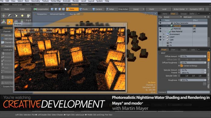 Создание фотореалистичной композиции с плавающими свечами в Maya и Modo