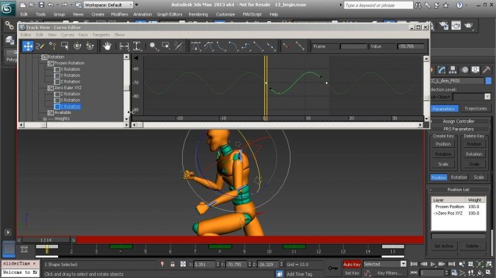 Уроки по циклической анимации ходьбы в 3ds Max