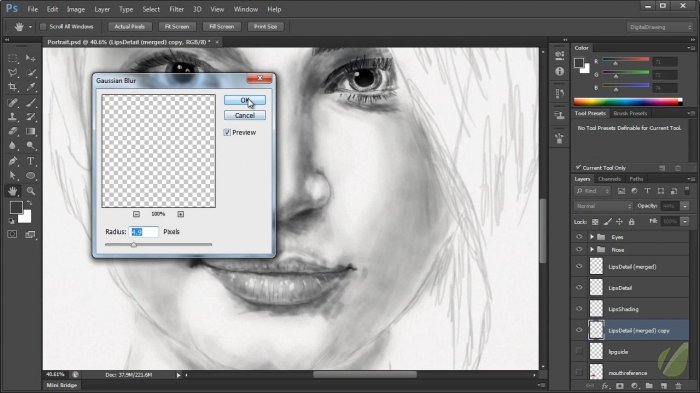 Рисование цифрового портрета в Photoshop CS6