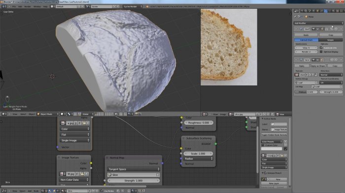 Как смоделировать буханку хлеба в Blender