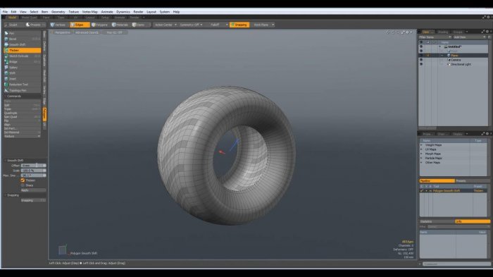 Моделирование шины монстр-трака в Modo